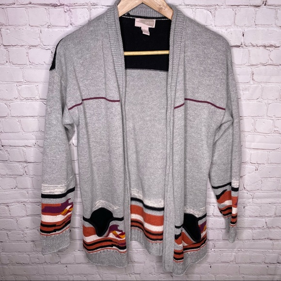 Forever 21 Southwestern Print Open Front Cardigan Sweater Size s - Picture 2 of 4